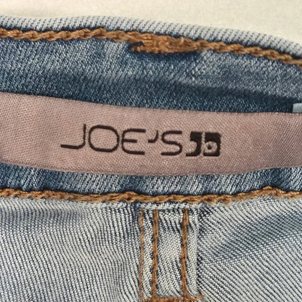 Joes Jeans Womens High Rise Wide Leg Megan Jeans 27×33 Distressed Light Washed